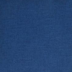 Greatstore Vrtljivi namizni stol, modre barve, oblazinjen s tkanino