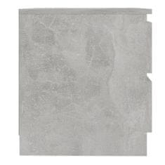 Greatstore Nočna omarica betonsko siva 50x39x43,5 cm iverna plošča