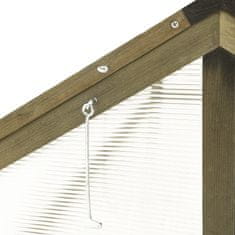 Vidaxl Rastlinjak sive barve 114x80x50 cm les jelke