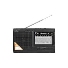 LTC Prenosni radio z MP3 predvajalnikom USB / SD 10W z akumulatorjem 210 x 124 x 57 mm črn