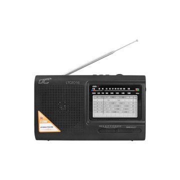 LTC Prenosni radio z MP3 predvajalnikom USB / SD 10W z akumulatorjem 210 x 124 x 57 mm črn