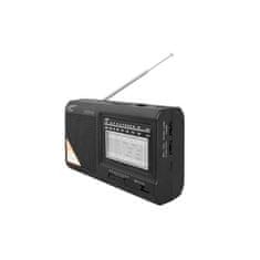 LTC Prenosni radio z MP3 predvajalnikom USB / SD 10W z akumulatorjem 210 x 124 x 57 mm črn