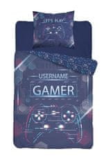 Detexpol Vključeno platno Gamer blue Bombaž, 140/200, 70/80 cm