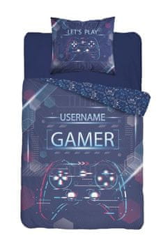 Detexpol Vključeno platno Gamer blue Bombaž, 140/200, 70/80 cm