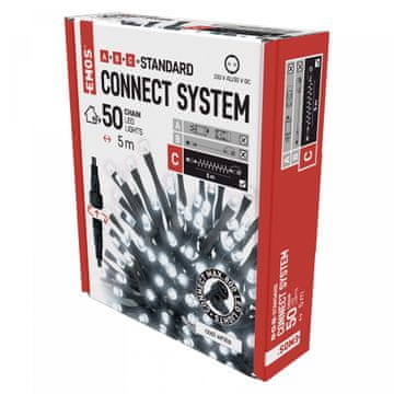 Emos povezovalni niz, veriga, 50 LED, 5 m, hladna bela