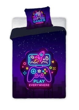 Detexpol Svetleča bombažna posteljnina, Gamer, 140 x 200 cm, Faro