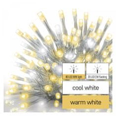 Emos povezovalni niz, zavesa, 100 LED, 2,5 m, utripajoča, hladna bela, časovnik