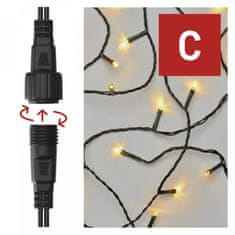 Emos povezovalni niz, zavesa, 100 LED, 1x 2 m, topla bela