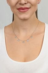 Brilio Silver Romantična srebrna ogrlica s srčki NCL11W