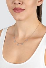 Brilio Silver Bleščeča pozlačena ogrlica s prozornimi cirkoni NCL14Y