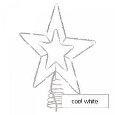 Emos Standardna LED božična zvezda s časovnikom, 28,5 cm, notranja in zunanja, hladno bela - odprta embalaža