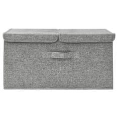 Greatstore Škatla za shranjevanje blago 50x30x25 cm siva