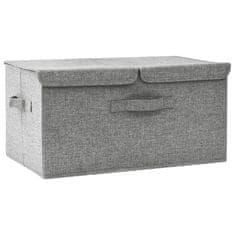 Greatstore Škatla za shranjevanje blago 50x30x25 cm siva