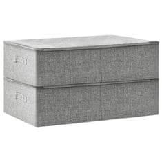 shumee Škatla za shranjevanje 2 kosa blago 70x40x18 cm siva
