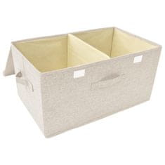 shumee Škatla za shranjevanje 2 kosa blago 50x30x25 cm krem