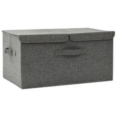 Greatstore Škatla za shranjevanje 50x30x25 cm antracitna