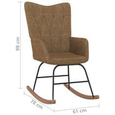 Vidaxl Gugalni stol taupe blago
