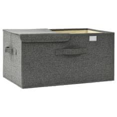 Greatstore Škatla za shranjevanje 50x30x25 cm antracitna