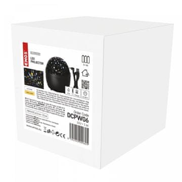 Emos LED dekorativni projektor, zvezde, notranji, črn