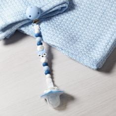BabyOno verižica za dudo Natural Nursing, lisička, modra