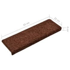 Vidaxl Preproge za stopnice 10 kosov 65x25 cm rjave