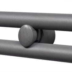 Vidaxl Kopalniški cevni radiator za centralno ogrevanje raven 600x1424 mm siv