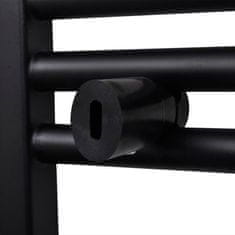 Vidaxl Kopalniški radiator z ukrivljenimi cevmi 600x1424 mm črn