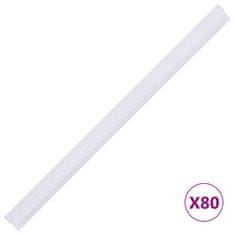 Vidaxl Vrtna platna za zasebnost 4 kosi PVC 35x0,19 m bela