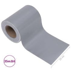 shumee Vrtna platna za zasebnost 4 kosi PVC 35x0,19 m mat svetlo sivi