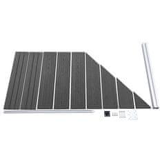 Vidaxl Komplet ograjnih panelov WPC 1830x(105-186) cm črn