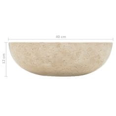 Vidaxl Umivalnik 40x12 cm marmor krem