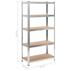 Vidaxl Police za shranjevanje 2 kosa MDF 90x40x180 cm