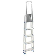 Vidaxl Aluminijasta lestev s 5 stopnicami 150 kg