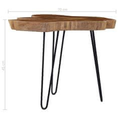 Greatstore Klubska mizica (60-70)x45 cm tikovina