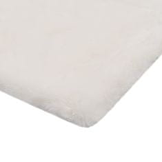 Vidaxl Odeja 100x150 cm umetno zajčje krzno krem