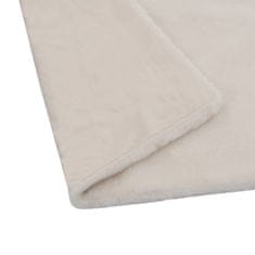 Vidaxl Odeja 100x150 cm umetno zajčje krzno krem