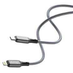 DUDAO L5H kabel USB-C / Lightning PD 65W 1m, siva