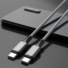 DUDAO L5HT kabel USB-C / USB-C PD 100W 1m, siva