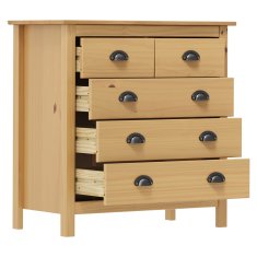 Vidaxl Komoda Hill 79x40x80 cm trdna borovina