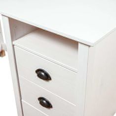 Vidaxl Pisalna miza Hill Range s 3 predali 120x50x74 cm trdna borovina