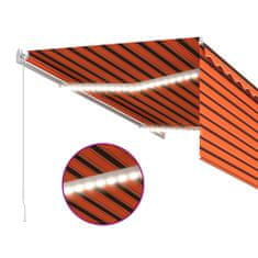 Vidaxl Izvlečna markiza z zaveso in LED, 3,5x2,5 m