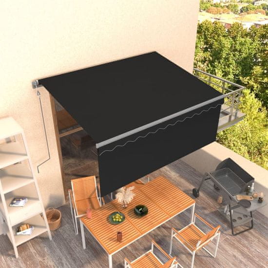 shumee Avtomatsko zložljiva tenda s senčilom 3x2,5 m antracitna
