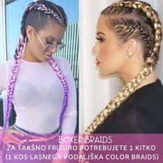 Vipbejba Lasni podaljški za pletenje kitk, B40 ombre pink babe