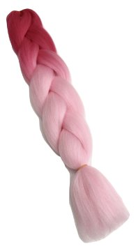 Vipbejba Lasni podaljški za pletenje kitk, B40 ombre pink babe