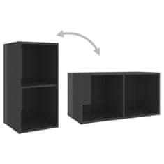 Vidaxl TV omarice 2 kosa visok sijaj sive 72x35x36,5 cm iverna plošča
