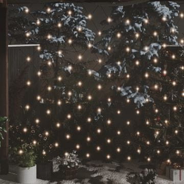 Vidaxl Novoletna svetlobna mreža toplo bela 3x2 m 204 LED lučk