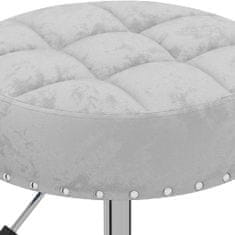 shumee Vrtljivi namizni stol, siv, oblazinjen z žametom