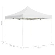 Vidaxl Profesionalni šotor za zabave aluminij 3x3 m bel