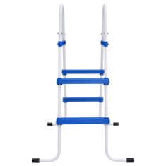 Vidaxl Lestev za bazen modra in bela 84 cm jeklo