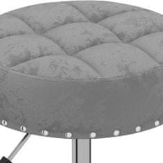 Greatstore Vrtljivi namizni stol, temno siv, oblazinjen z žametom